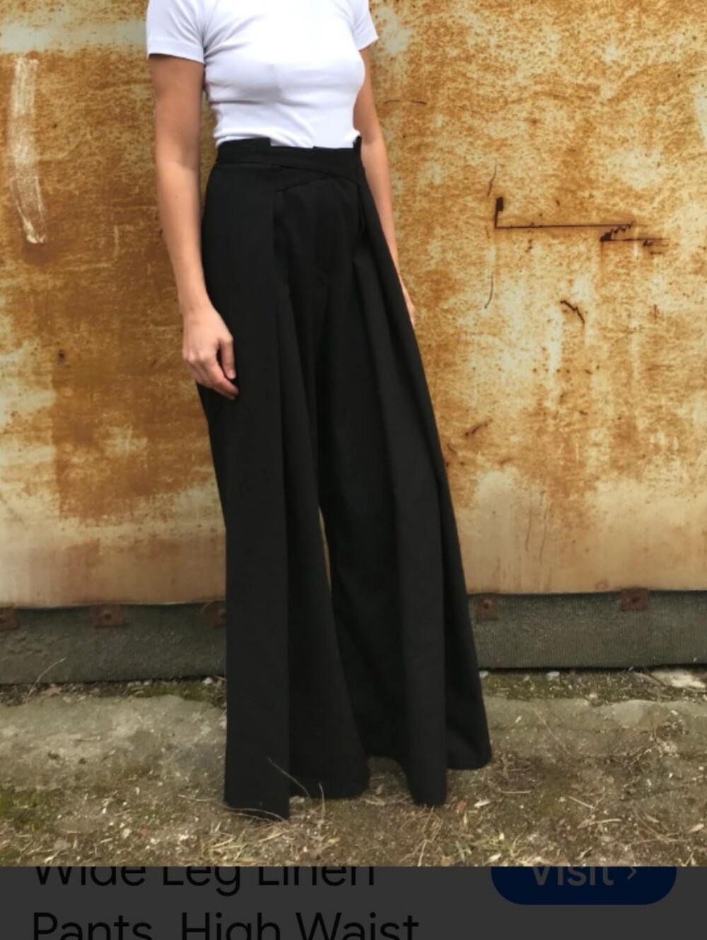 Bar lll Black High-Waist, Wide-Leg Flare Pants with Tie Waist